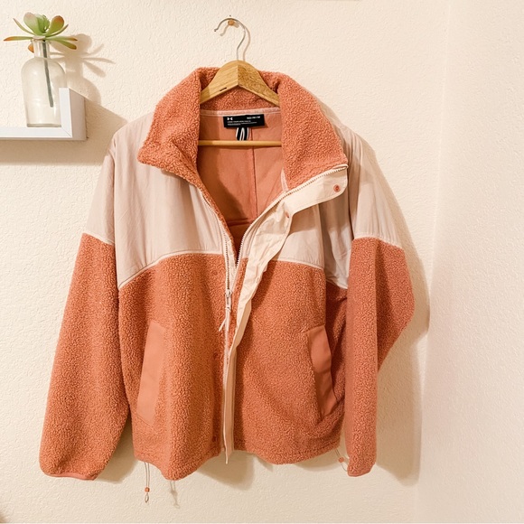 Under Armour Women's Mission Boucle Jacket in pink clay - Picture 3 of 5
